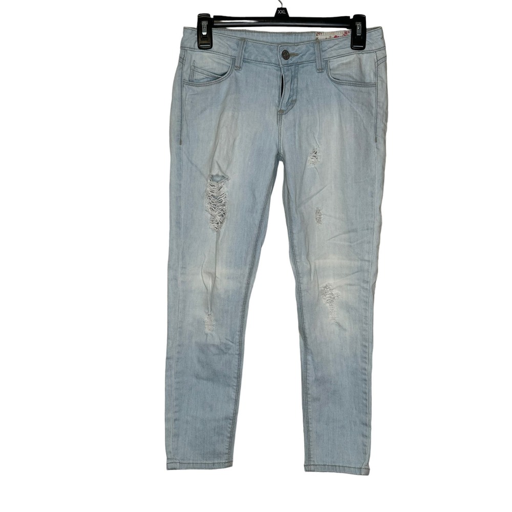Siwy Women's Jeans  Mid-Rise Skinny Distressed Stretch Denim Light‎ Blue 26